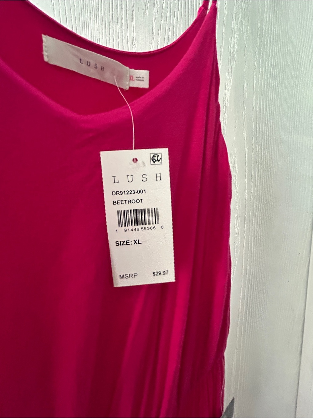 Lush Fuchsia Maxi Dress XL NWT - Picture 3 of 5